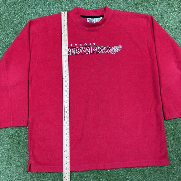 Vintage Detroit Red Wings Sweatshirt Mens XL Red Fleece Crew Neck Long Sleeve - Picture 5 of 8